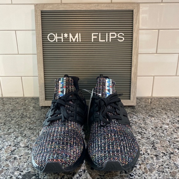 Adidas UltraBOOST 3.0 Black Multi-Color Mens NIB - Picture 3 of 7